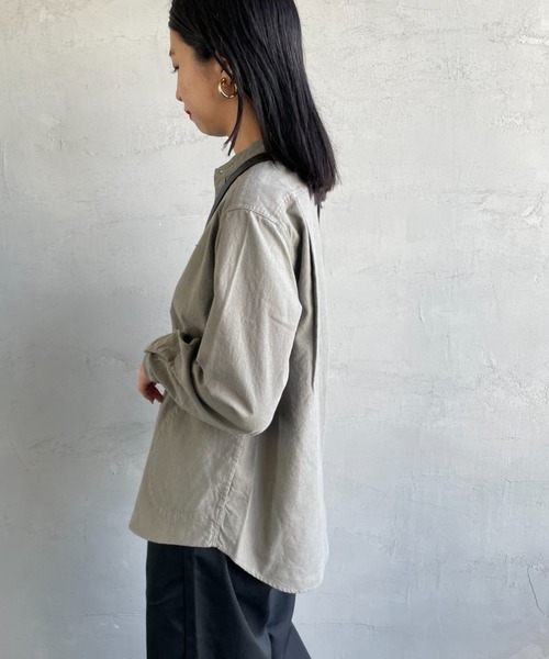 DANTON/ダントン] コットンフランネル バンドカラーシャツ（シャツ