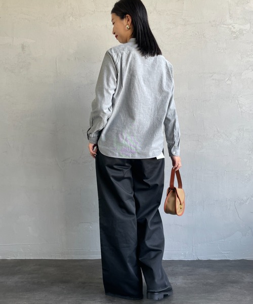 DANTON（ダントン）の「[DANTON/ダントン] コットンフランネル バンドカラーシャツ（シャツ/ブラウス・レディース・オリーブ/グレー・34/36/38）」の18枚目の写真