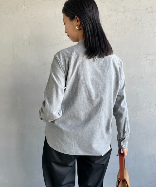 DANTON（ダントン）の「[DANTON/ダントン] コットンフランネル バンドカラーシャツ（シャツ/ブラウス・レディース・オリーブ/グレー・34/36/38）」の15枚目の写真
