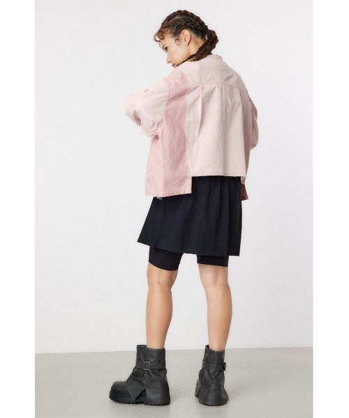 RODEO CROWNS WIDE BOWL（ロデオクラウンズワイドボウル）の「ランダムテキストシャーリングキャミチュニック（チュニック・レディース・ブラック/ダークグリーン/アイボリー・FREE）」の19枚目の写真