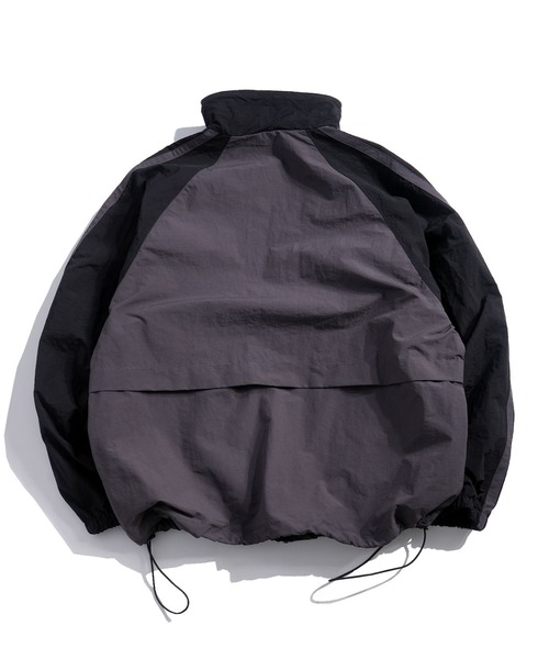 セール】front embroidery raglan sleeves nylon jacket/フロント刺繍