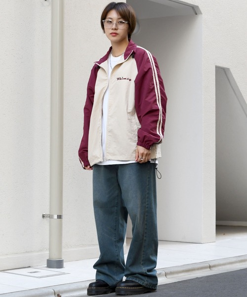 Starting Over（スターティングオーバー）の「front embroidery raglan sleeves nylon jacket/フロント刺繍 ラグランスリーブ ナイロンジャケット（ナイロンジャケット・メンズ・オフホワイト/チャコール/グレー・M/XL/L）」の16枚目の写真