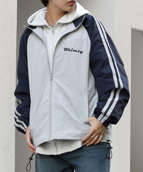 Starting Over（スターティングオーバー）の「front embroidery raglan sleeves nylon jacket/フロント刺繍 ラグランスリーブ ナイロンジャケット（ナイロンジャケット・メンズ・オフホワイト/チャコール/グレー・M/XL/L）」の11枚目の写真