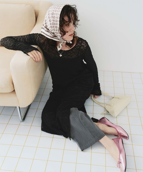 titivate（ティティベイト）の「フラワーレースワンピース（ワンピース・レディース・ブラック/アイボリー/ライトピンク/ブラウン・S/M/L）」の22枚目の写真