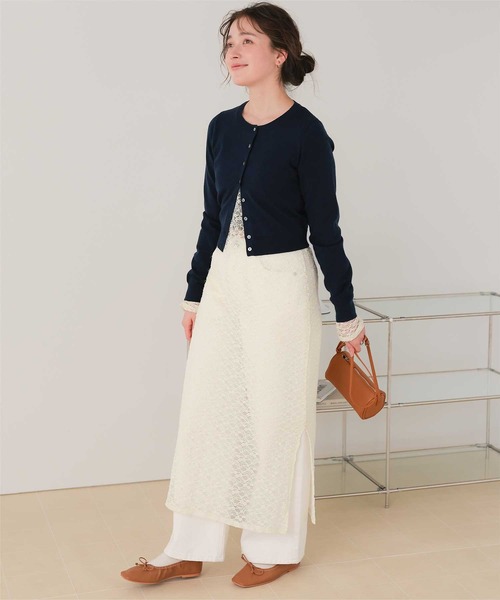 titivate（ティティベイト）の「フラワーレースワンピース（ワンピース・レディース・ブラック/アイボリー/ライトピンク/ブラウン・S/M/L）」の9枚目の写真