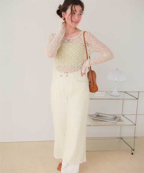 titivate（ティティベイト）の「フラワーレースワンピース（ワンピース・レディース・ブラック/アイボリー/ライトピンク/ブラウン・S/M/L）」の10枚目の写真