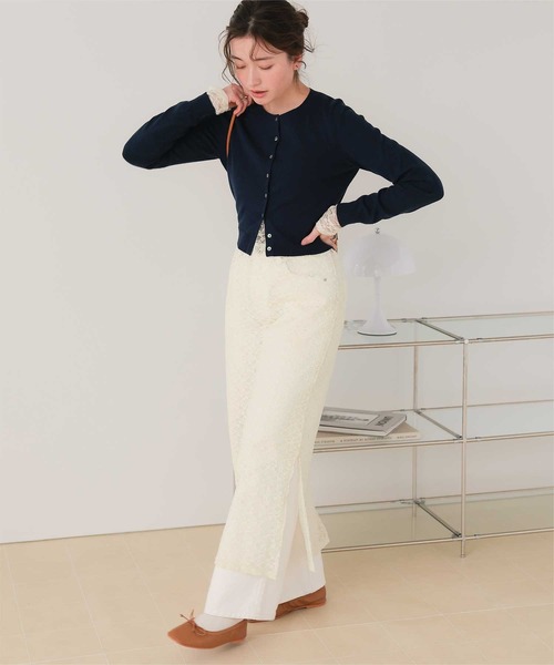 titivate（ティティベイト）の「フラワーレースワンピース（ワンピース・レディース・ブラック/アイボリー/ライトピンク/ブラウン・S/M/L）」の8枚目の写真