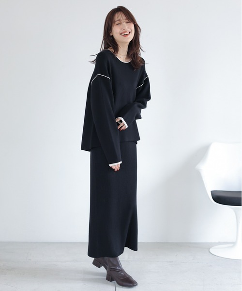 セール】メルティニットセットアップ/115403（ワンピース