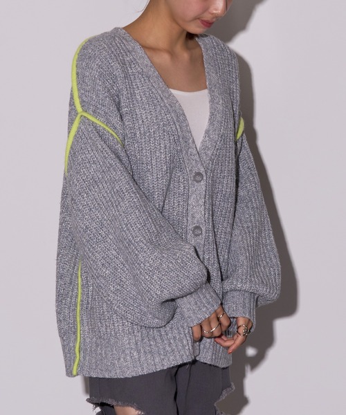 MAISON BREEZE reveur(メゾンブリーズレヴール)の「【MAISON BREEZE reveur】配色Vネックニットカーディガン DTK(カーディガン/ボレロ・レディース・グレー/アイボリー/チャコールグレー・FREE)」の22枚目の写真
