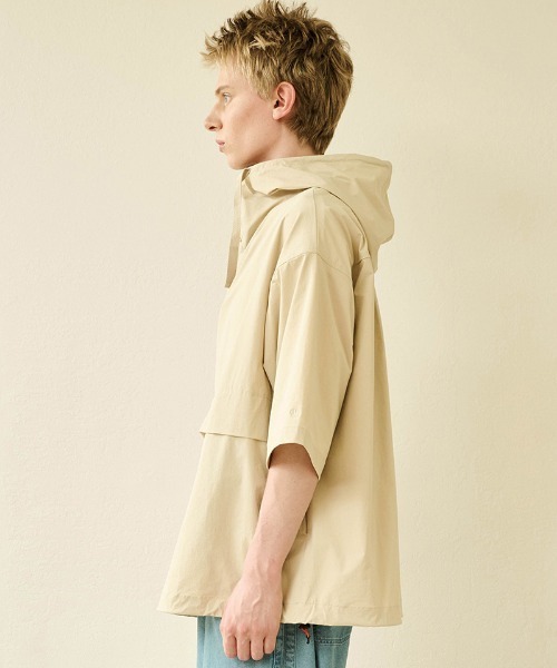 Kelen（ケレン）の「mpa3622-HARING アノラックシャツ フーディー（パーカー・メンズ・ベージュ系その他/ダークオリーブ/ブラック/カーキブラウン・38/40/42）」の7枚目の写真