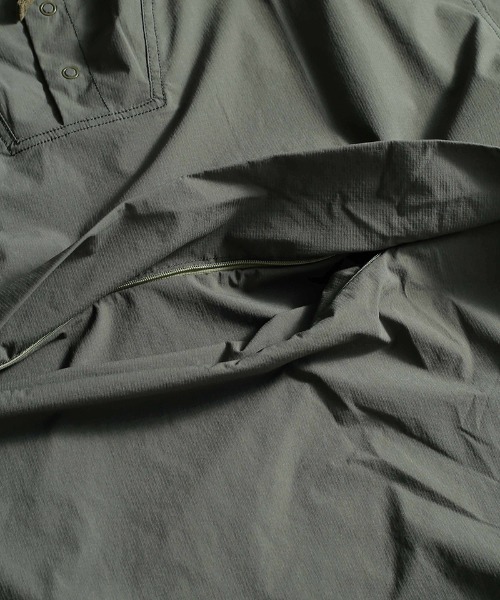 Kelen（ケレン）の「mpa3622-HARING アノラックシャツ フーディー（パーカー・メンズ・ベージュ系その他/ダークオリーブ/ブラック/カーキブラウン・38/40/42）」の15枚目の写真