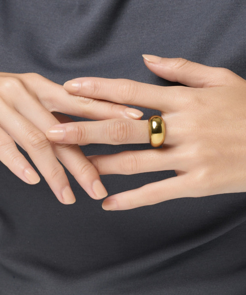 ciite' surgical stainless（シーテサージカルステンレス）の「【 金属アレルギー対応 】 ぷっくりリング  サージカルステンレス（リング・レディース・シルバー/ゴールド/ピンクゴールド・7号/9号/11号/15号/4号/13号）」の9枚目の写真