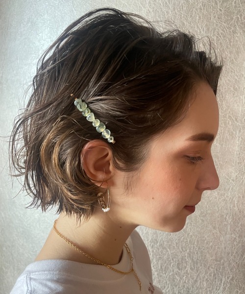 カラーストーン ヘアピン