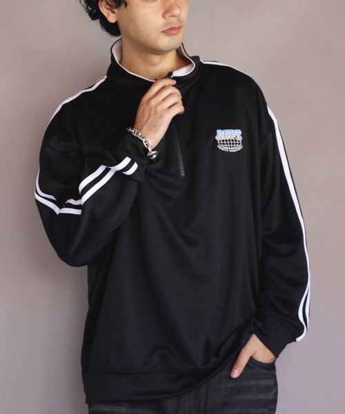 8(eight)(エイト)の「ライン入りハーフジップ(スウェット・メンズ・ホワイト/ネイビー/ブラック・MEDIUM/X-LARGE/LARGE)」の2枚目の写真