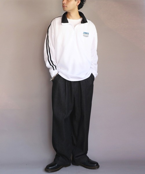 8(eight)(エイト)の「ライン入りハーフジップ(スウェット・メンズ・ホワイト/ネイビー/ブラック・MEDIUM/X-LARGE/LARGE)」の19枚目の写真