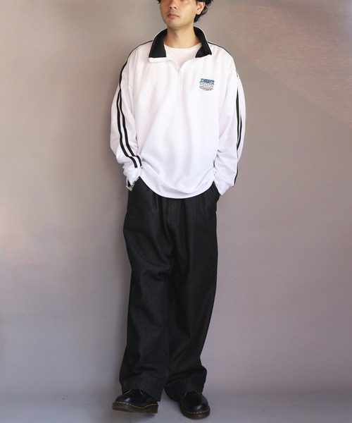 8(eight)(エイト)の「ライン入りハーフジップ(スウェット・メンズ・ホワイト/ネイビー/ブラック・MEDIUM/X-LARGE/LARGE)」の20枚目の写真