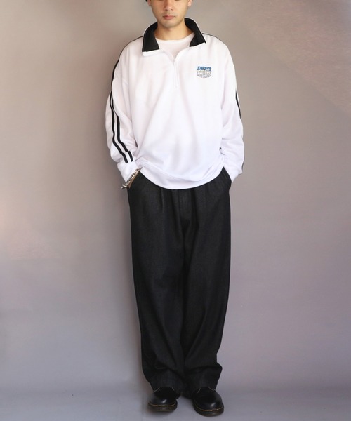 8(eight)(エイト)の「ライン入りハーフジップ(スウェット・メンズ・ホワイト/ネイビー/ブラック・MEDIUM/X-LARGE/LARGE)」の21枚目の写真