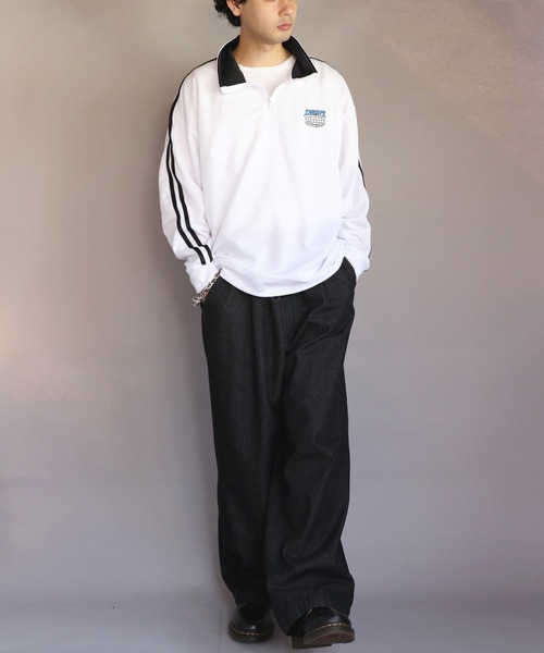 8(eight)(エイト)の「ライン入りハーフジップ(スウェット・メンズ・ホワイト/ネイビー/ブラック・MEDIUM/X-LARGE/LARGE)」の22枚目の写真