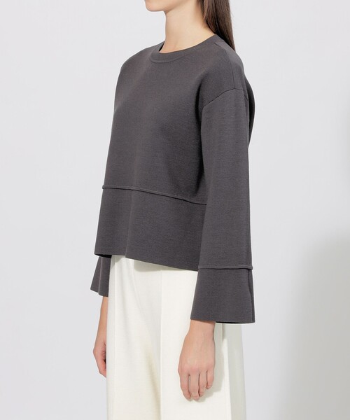 EPOCA(エポカ)の「【La maglia】 ボックスシルエット ニットプルオーバー(ニット/セーター・レディース・イエロー/グレー系その他/オフホワイト・40)」の9枚目の写真