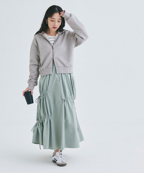 coca(coca)(コカ)の「【WEB限定セール】ヘビーウェイト裏起毛 ジッパースウェット(パーカー・レディース・ネイビー/グレー・L/M)」の12枚目の写真