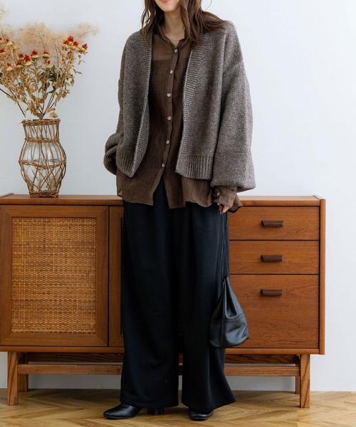 NOAHL(ノアル)の「【NOAHL】裏毛タックワイドパンツ(その他パンツ・レディース・モカ/イエロー/ブラック・L/M/S)」の14枚目の写真