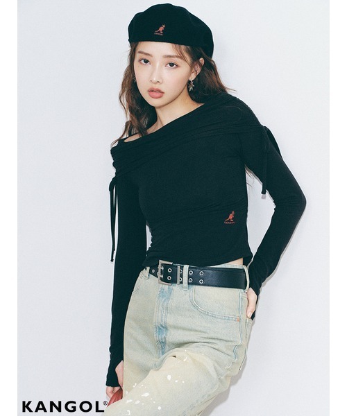 LILY BROWN（リリーブラウン）の「【KANGOL】【LILY BROWN別注カラー】ハンチング　WOOL504（ハンチング/ベレー帽・レディース・ブラック・FREE）」の4枚目の写真