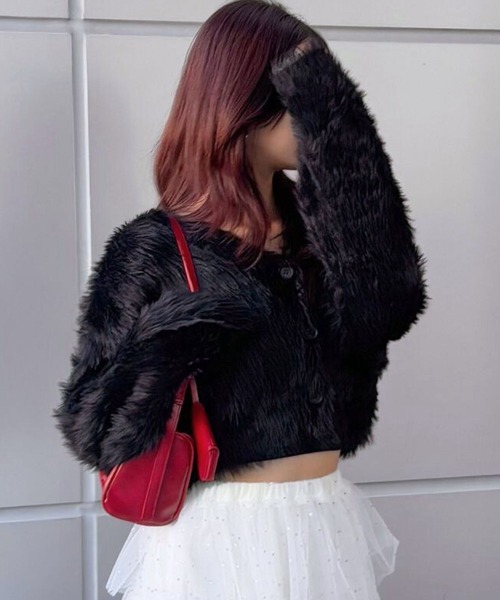 希少 BURBERRY LONDON フォックスファー 2way ニット フォックスファー