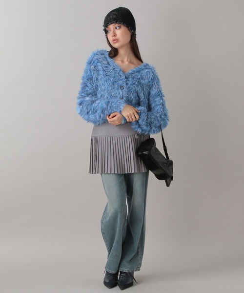 FOREVER 21(フォーエバー トゥエンティーワン)の「【2024FW】フワフワシャギー2WAYニットプルオーバー(ニット/セーター・レディース・ブラック/グレー/ナチュラル/ブルー/ピンク・FREE)」の6枚目の写真