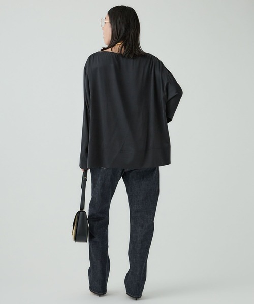 Chaos（カオス）の「Chaos(カオス)/シルクモーラロングＴシャツ（Tシャツ/カットソー・レディース・グレー/ブラック・FREE）」の8枚目の写真