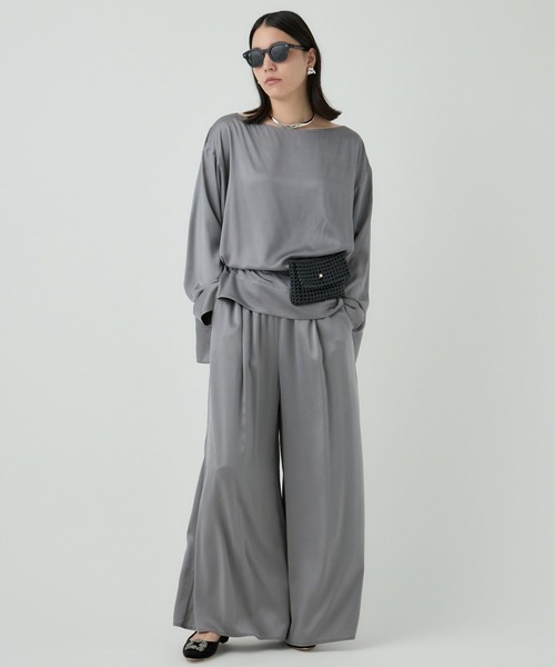 Chaos（カオス）の「Chaos(カオス)/シルクモーラロングＴシャツ（Tシャツ/カットソー・レディース・グレー/ブラック・FREE）」の18枚目の写真