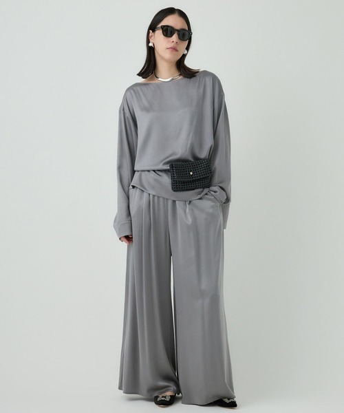 Chaos（カオス）の「Chaos(カオス)/シルクモーラロングＴシャツ（Tシャツ/カットソー・レディース・グレー/ブラック・FREE）」の19枚目の写真