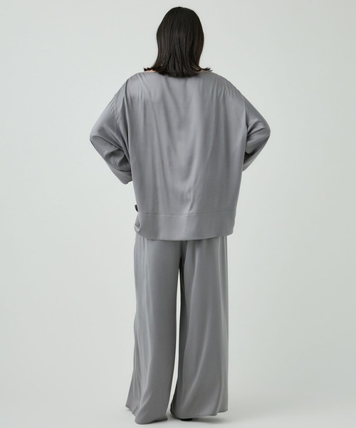 Chaos（カオス）の「Chaos(カオス)/シルクモーラロングＴシャツ（Tシャツ/カットソー・レディース・グレー/ブラック・FREE）」の22枚目の写真