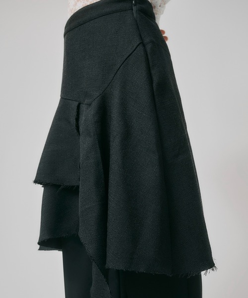 led.tokyo（レッドトウキョウ）の「【led.tokyo】アシンメトリースカート（スカート・レディース・ブラック/グレー・1/2）」の9枚目の写真