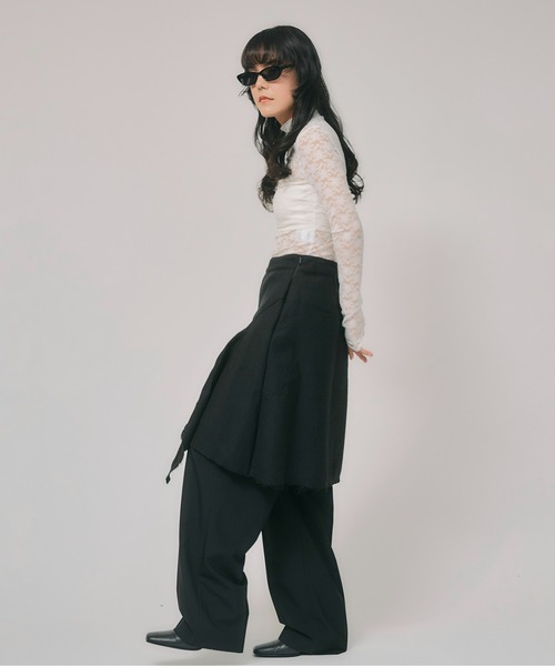 led.tokyo（レッドトウキョウ）の「【led.tokyo】アシンメトリースカート（スカート・レディース・ブラック/グレー・1/2）」の11枚目の写真