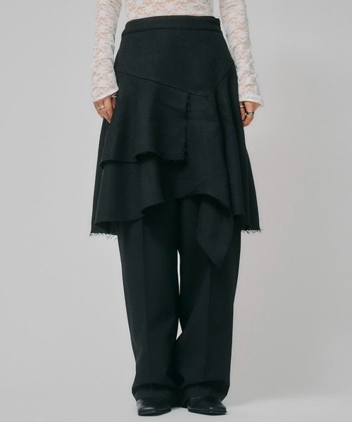 led.tokyo（レッドトウキョウ）の「【led.tokyo】アシンメトリースカート（スカート・レディース・ブラック/グレー・1/2）」の4枚目の写真