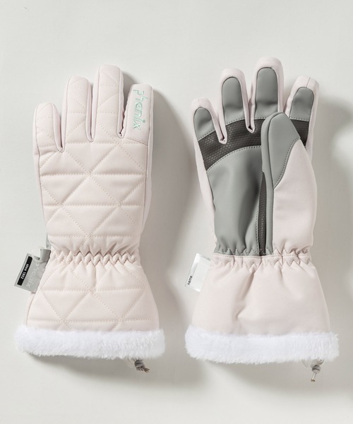 phenix（フェニックス）の「phenix(フェニックス)Diamond Quilted Junior Gloves ダイヤモンドキルトジュニアグローブ/キッズ/子供用 スノーグローブ/スキーウェア/手袋/5本指（手袋・キッズ・グレー/ネイビー/ライトピンク/アクア・L/M/S）」の4枚目の写真