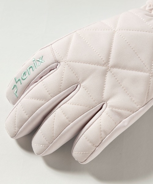 phenix（フェニックス）の「phenix(フェニックス)Diamond Quilted Junior Gloves ダイヤモンドキルトジュニアグローブ/キッズ/子供用 スノーグローブ/スキーウェア/手袋/5本指（手袋・キッズ・グレー/ネイビー/ライトピンク/アクア・L/M/S）」の11枚目の写真
