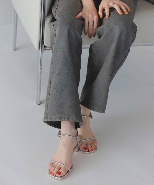 titivate（ティティベイト）の「スクエアトゥストラップサンダル（サンダル・レディース・ブラウン/オレンジ/ゴールド/シルバー/ブラック・LL/L/M/S）」の22枚目の写真