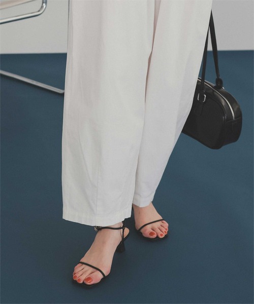 titivate（ティティベイト）の「スクエアトゥストラップサンダル（サンダル・レディース・ブラウン/オレンジ/ゴールド/シルバー/ブラック・LL/L/M/S）」の6枚目の写真