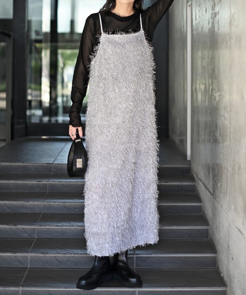 Marient（マリエント）の「フリンジキャミOP（ワンピース・レディース・グレー/ブラック・FREE）」の21枚目の写真