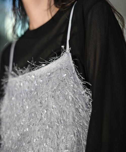 Marient（マリエント）の「フリンジキャミOP（ワンピース・レディース・グレー/ブラック・FREE）」の22枚目の写真