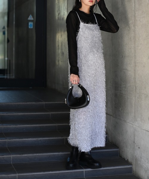 Marient（マリエント）の「フリンジキャミOP（ワンピース・レディース・グレー/ブラック・FREE）」の16枚目の写真
