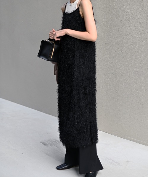 Marient（マリエント）の「フリンジキャミOP（ワンピース・レディース・グレー/ブラック・FREE）」の10枚目の写真