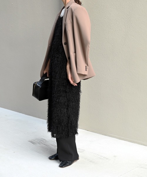 Marient（マリエント）の「フリンジキャミOP（ワンピース・レディース・グレー/ブラック・FREE）」の13枚目の写真