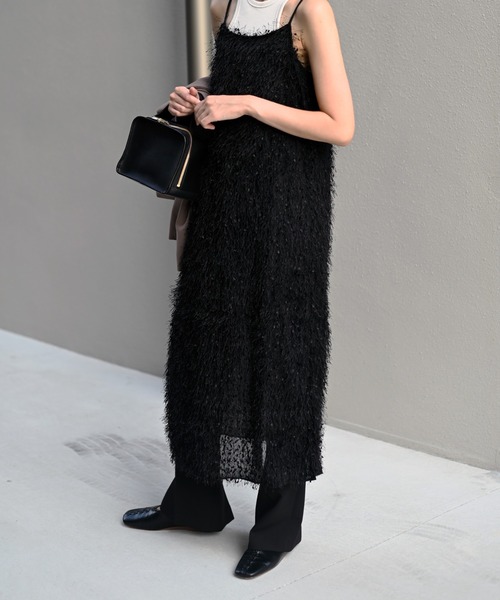 Marient（マリエント）の「フリンジキャミOP（ワンピース・レディース・グレー/ブラック・FREE）」の14枚目の写真