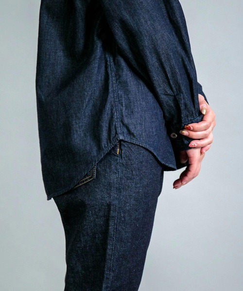 OMNIGOD（オムニゴッド）の「[OMNIGOD womens / オムニゴッド] 5.5ozデニム スプレッドカラーマニッシュシャツ（シャツ/ブラウス・レディース・ワンウォッシュ・2/3）」の10枚目の写真