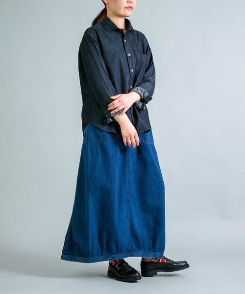 OMNIGOD（オムニゴッド）の「[OMNIGOD womens / オムニゴッド] 5.5ozデニム スプレッドカラーマニッシュシャツ（シャツ/ブラウス・レディース・ワンウォッシュ・2/3）」の17枚目の写真