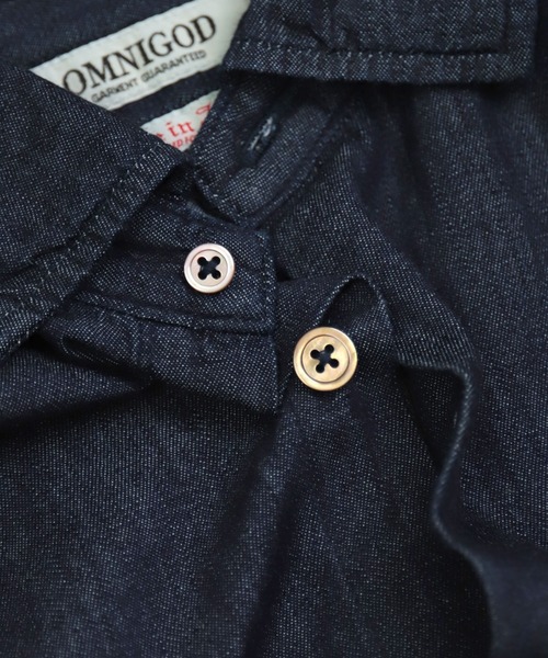OMNIGOD（オムニゴッド）の「[OMNIGOD womens / オムニゴッド] 5.5ozデニム スプレッドカラーマニッシュシャツ（シャツ/ブラウス・レディース・ワンウォッシュ・2/3）」の13枚目の写真
