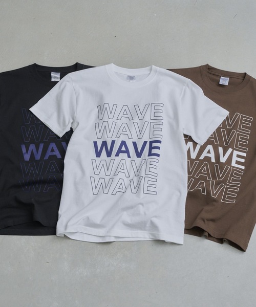 WAVE CITY(ウェイブシティ)の「【WAVECITY/ウェイブシティ】WAVE CITY Continuos logo Tee/コットン100%ユニセックスWAVE ロゴデザインTee(Tシャツ/カットソー・メンズ・ブラック/ブラウン/ホワイト・X-LARGE/LARGE/MEDIUM)」の8枚目の写真
