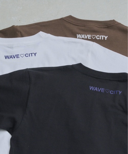 WAVE CITY(ウェイブシティ)の「【WAVECITY/ウェイブシティ】WAVE CITY Continuos logo Tee/コットン100%ユニセックスWAVE ロゴデザインTee(Tシャツ/カットソー・メンズ・ブラック/ブラウン/ホワイト・X-LARGE/LARGE/MEDIUM)」の9枚目の写真
